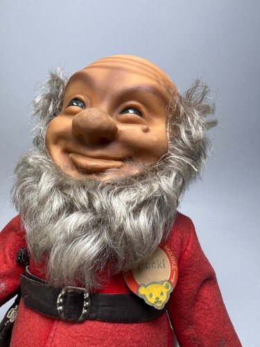 Vintage German Steiff Pucki Dwarf Doll Gnome Toy 30cm Rubber Head Felt Body Tag - Picture 11 of 14