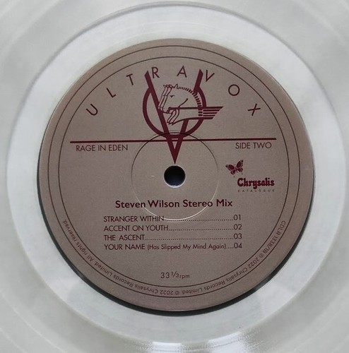 Ultravox - Rage In Eden (2× Clear Vinyl LP 2022, Record Store Day, Ltd Ed) - Picture 3 of 5