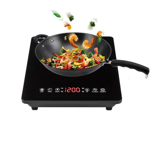 Cocina de inducción eléctrica digital portátil de 1800 W encimera quemador de estufa