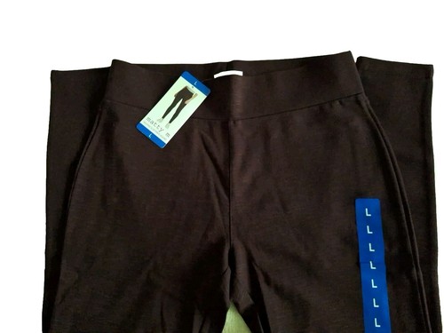 Matty M Women's High Rise Ponte Slub Slimming Legging Dark Red Wine Size L New - Picture 4 of 5