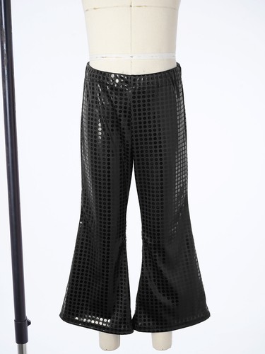 Pantalones acampanados de lentejuelas brillantes de cintura elástica para niños niñas - Imagen 9 de 97