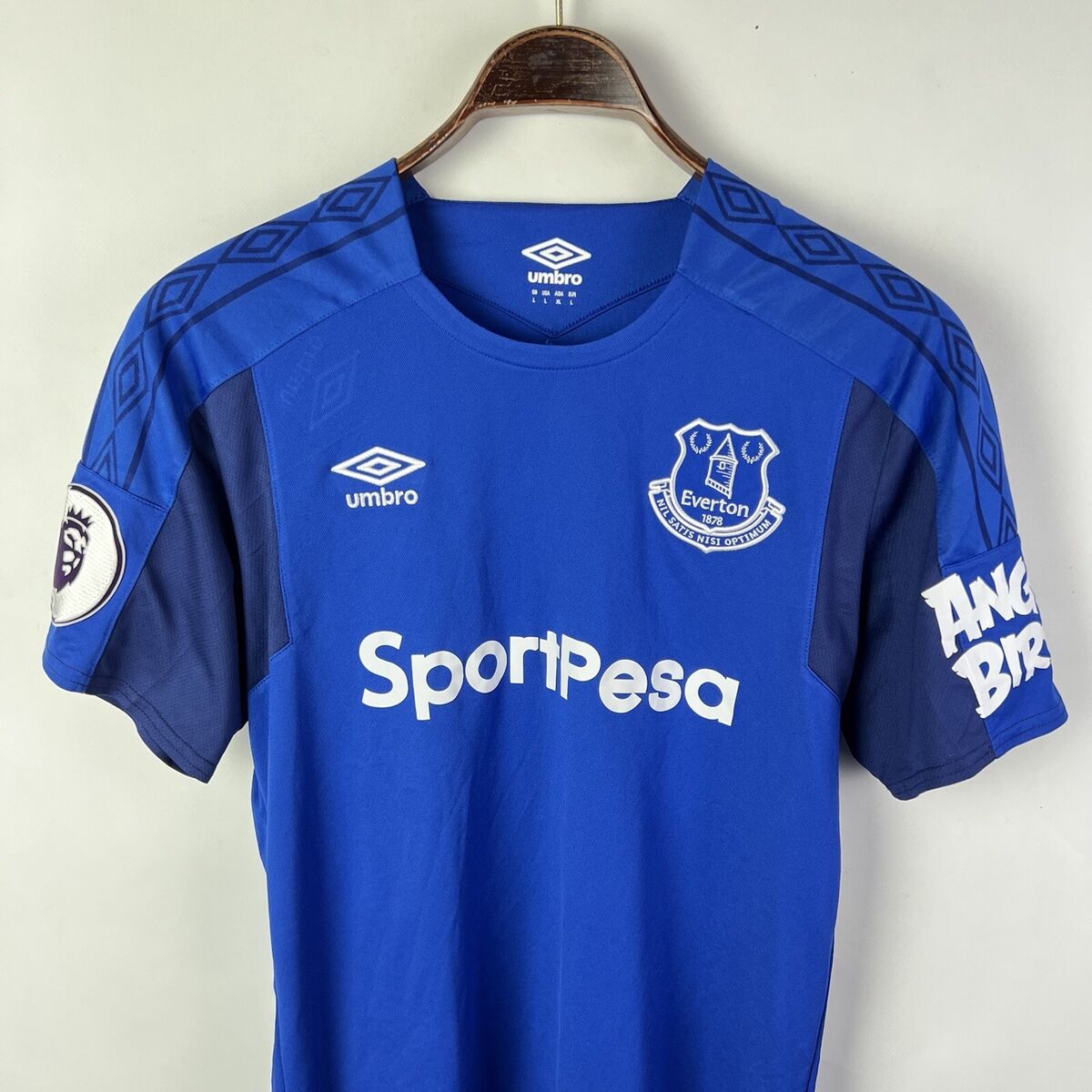 MAGLIA CALCIO EVERTON 2019 2020 CASA MAGLIA CALCIO UMBRO taglia Large UOMO 4 KE