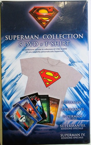 COFANETTO DI 5 DVD DI SUPERMAN + T-SHIRT - Foto 2 di 3