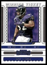 2019 Panini Contenders #WT-5 Ray Lewis Winning Ticket Emerald