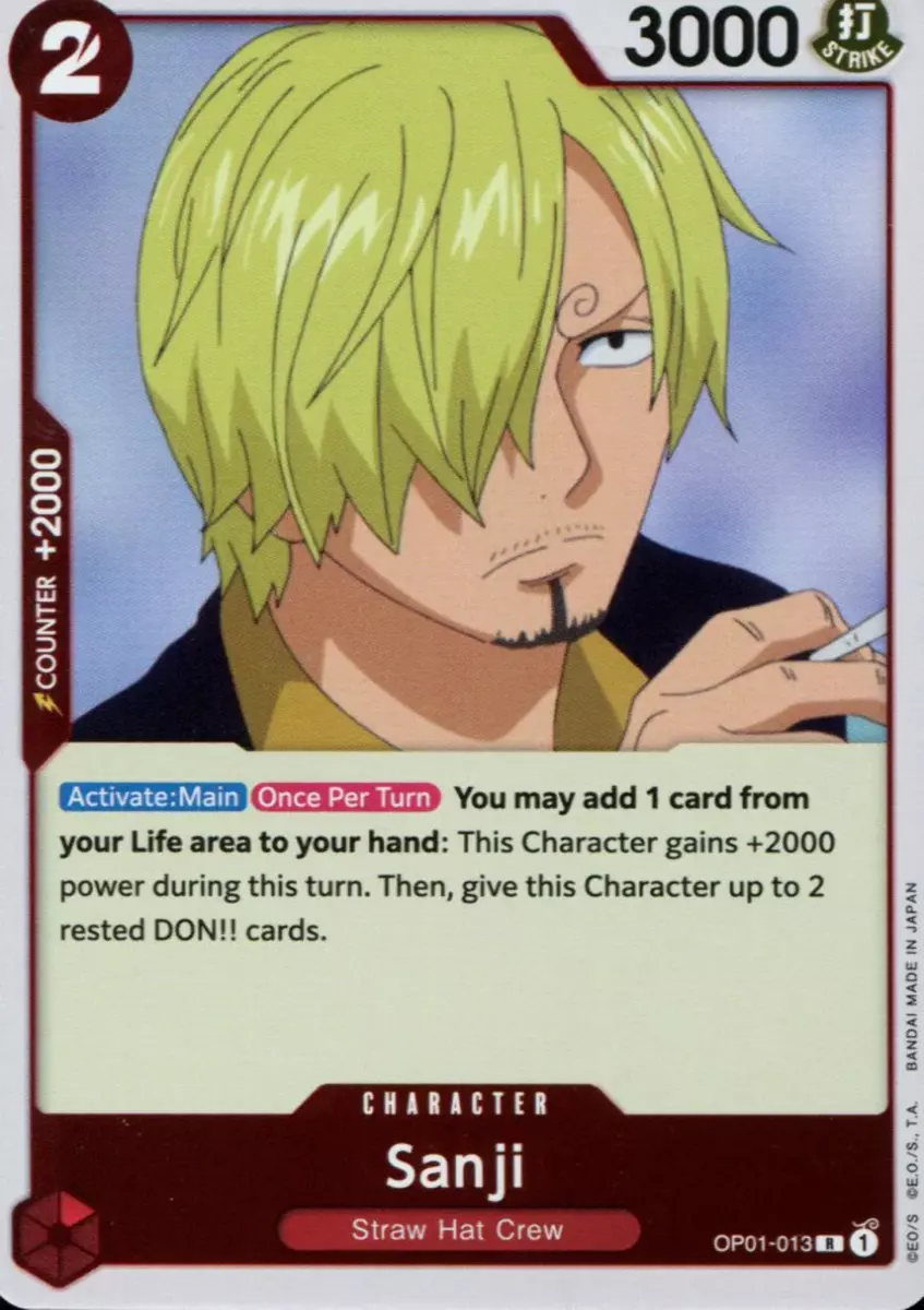 ONE PIECE TCG: SANJI GIFT COLLECTION 2023 OP01-013 PROMO ALTERNATE