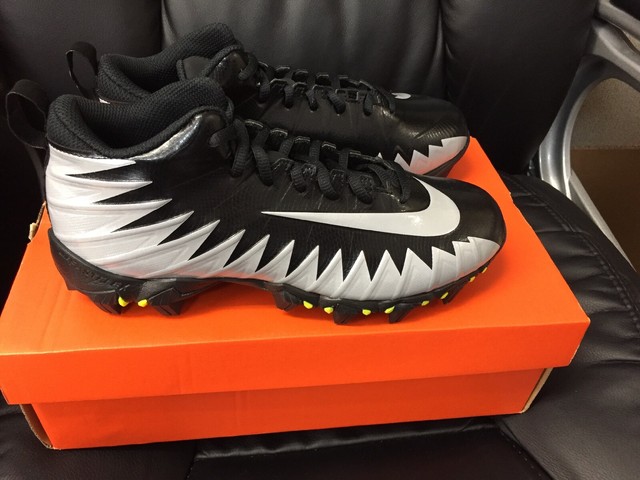 silver youth football cleats