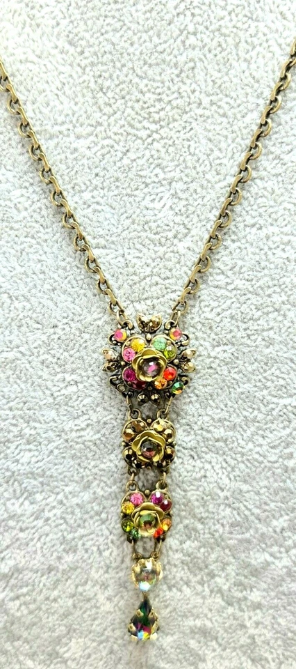 Hermoso collar de cristales de colores Michal Negrin. Foto 3 de 4