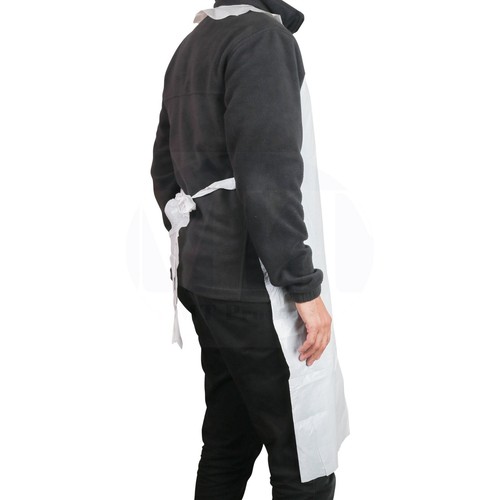 MT Products Disposable White Heavy Weight Plastic Apron 46" x 28" - Pack of 500 - Picture 6 of 8