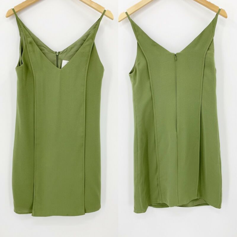 C/MEO Collective About Us Dress Light Olive Green Mini Tank Dress Women's S