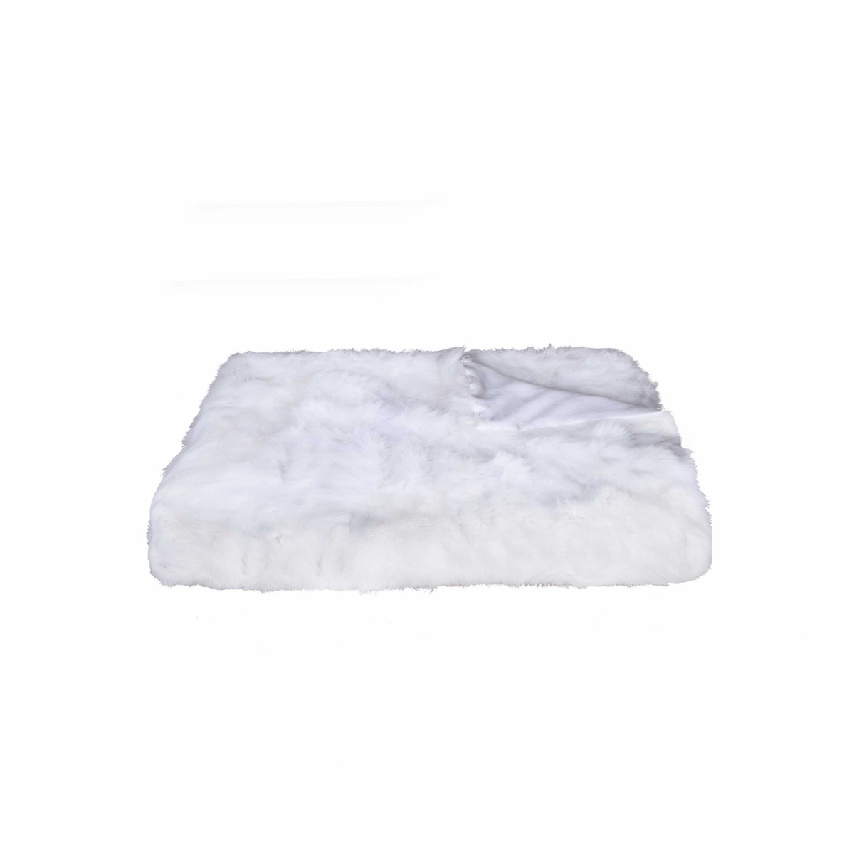 White Knitted Rabbit Solid Color Plush Reversable Throw White Knitted Rabbit Solid Color Plush Reversable Throw