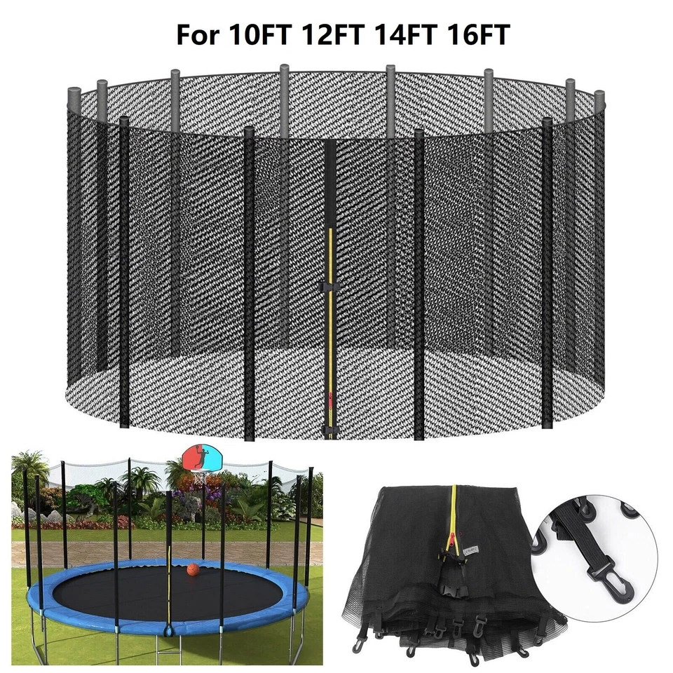 Repuesto de red de seguridad para trampolín para marcos de 10/12/14/16 pies Foto 4 de 4