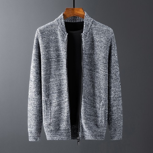 Herren Mode Strickjacke Trend Strickjacke Freizeit Locker Mode Reißverschluss - Bild 4 von 12