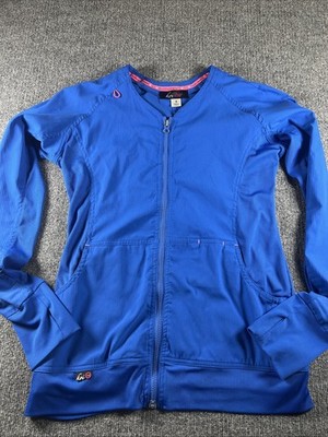 Koi Lite Women's Clarity Zip Front 3 Pocket Long Sleeve Scrub Jacket Size S