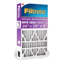 Filtrete 20x25x5 Air Filter MERV 12, MPR 1550 Certified Asthma Allergy