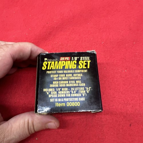 PITTSBURGH 1/8" STEEL STAMPING SET 36PC 00800 New In Box - Picture 2 of 3
