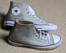 NEW Converse All Star Shoes Gray Silver Glitter Ombr RARE High Top Sneakers