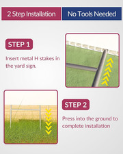 4 Pack 18 x 12 White Blank Yard Signs with Metal Stakes, Waterproof Corrugate...