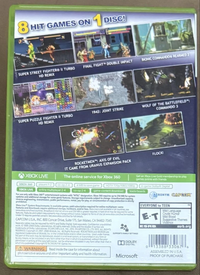 Rare Capcom Digital Collection Xbox 360 8 Games in 1 Disc Authentic Japan Import - Image 2 of 3