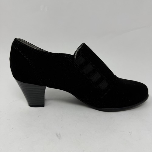 Cliffs by White Mountain Shoes Womens Size 8.5 Black Block Heel Slip On Comfort - Picture 3 of 13