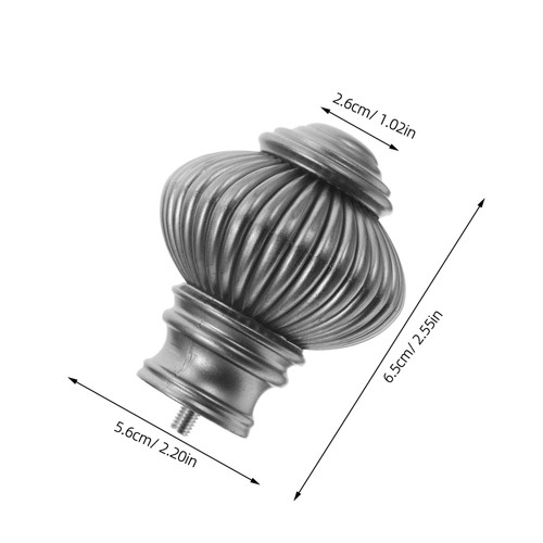 2 Stück Gardinenstangen-Abschlusskappen: Moderne Gardinenabschlüsse für 16 mm Römerstangen - - Bild 2 von 12