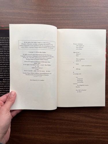 By Light My Fathers Smile Alice Walker 1st Edition 1998 Pulitzer Winner Author - Bild 10 von 12