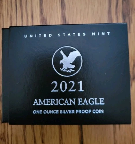 2021-W American Silver Eagle Proof Type 2  COA 21 EAN Weat Point Free Shipping