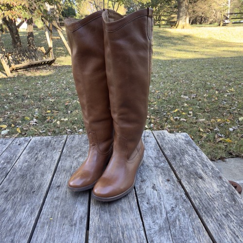 Botas FRANCO FORTINI Winchester Cuero Marrón Altas PullOn Anchas de pantorrilla Talla 6 Invierno - Imagen 2 de 10