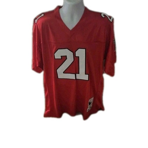 Deion Sanders Red Atlanta Falcons Mitchell & Ness 52 XL Throwback Jersey #21 - Picture 7 of 8