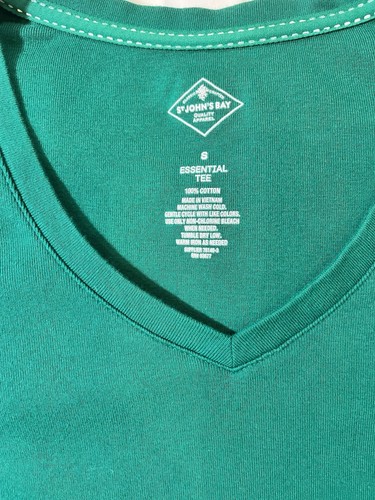 St John's Bay Shirt Damen Small Grün Essential Tee Langarm Freizeit - Bild 3 von 7
