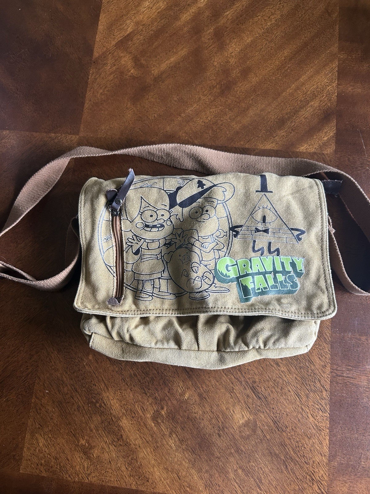 Gravity Falls Zippered Pocket Canvas Shoulder Crossbody Mess