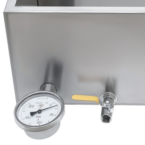 Stainless Steel Maple Syrup Evaporator Pan w Valve and Thermometer Boiling Pan - Picture 2 of 15