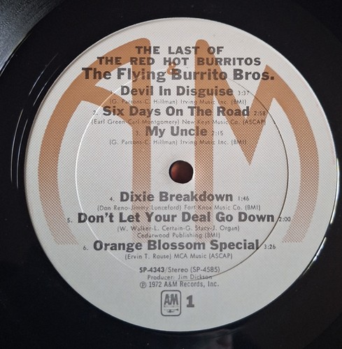Flying Burrito Bros. - Last Of The Red Hot Burritos Live Vinyl LP - A&M SP-4343 - Picture 5 of 6