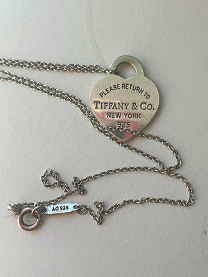 Tiffany & Co. Return to Tiffany Herz-Anhänger Halskette 925 Silber graviert