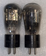 Match Pair RCA Radiotron UX-112a Engraved Base Globe Vacuum Tubes Amplitrex NOS