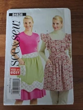 See&Sew Women's Vintage Patterns Tops, Dresses, Aprons B4838