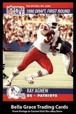 1990 Pro Set Ray Agnew #678 New England Patriots Rookie