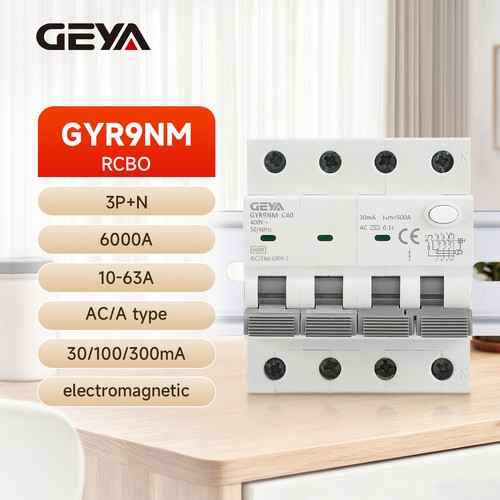 GEYA AC Type RCBO 4P 10-40A Circuit Breaker with Over Current&Leakage Protection - Picture 3 of 13