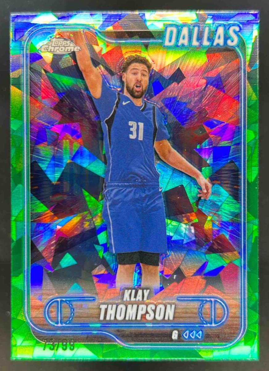 2024-25 Topps Chrome Sapphire Klay Thompson Refractor Green #73/99
