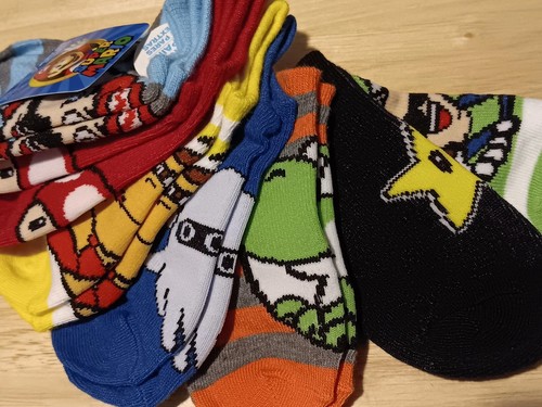 Boys Pokemon Super Mario & Sonic No Show Socks Boys Medium Shoe Size (9-2 1/2) - Picture 7 of 7