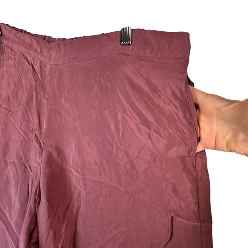 Athleta Calm Cool Wide Leg Pants XL Mauve Lounge Comfy Stretch Travel Pant - Picture 10 of 10