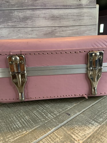 VTG 80s Child’s Going To Grandma's Pink Suitcase Hard Shell Luggage Vintage - Picture 6 of 8