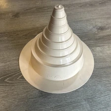 TAN COLOR - TPO Universal Pipe Boot Roof Flashing  1"-8" Pipes  - with Clamp