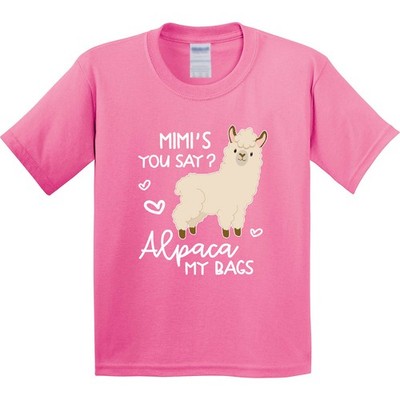 Inktastic Mimi's You Say Alpaca My Bags Youth T-Shirt Animals Llama Cute House