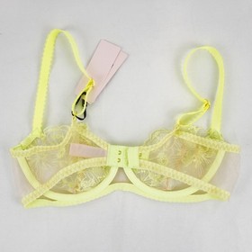 Agent Provocateur Jayce Bra & Thong In Neon Lemon (Set of 2) - W Size 34C & 3
