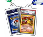 Charizard, 1st Edition Base Set Stamped Holo #4 | Mini PSA 10 Keychain w/ Clip