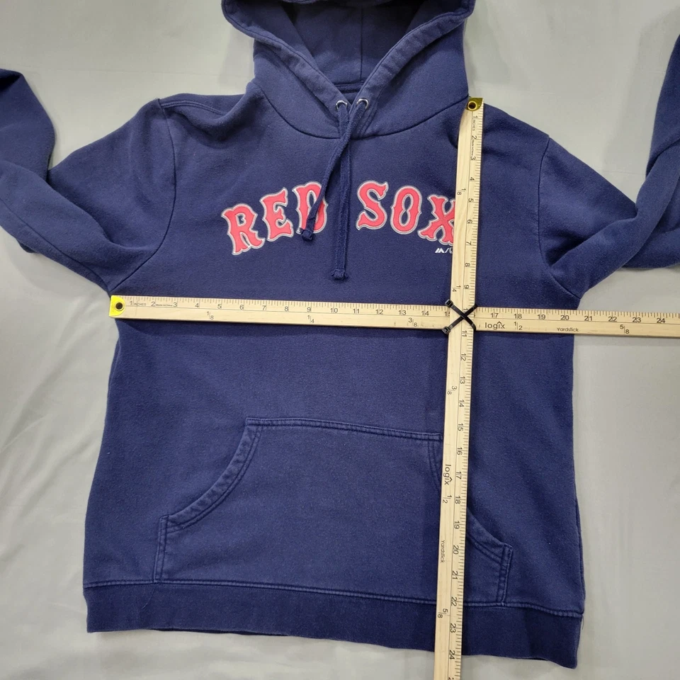 Moletom Boston Red Sox Rafael Devers 11 masculino com capuz médio MLB Majestic Navy - Imagem 3 de 4