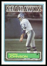 1983 Topps Norm Johnson #388 Seattle Seahawks