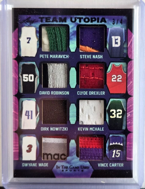 2022 Leaf In The Game Used Team Utopia /4 🔥Robinson, Wade, Carter, Nash🔥#TU-12