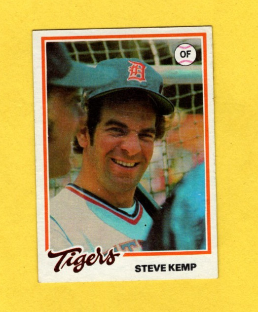1978 Topps Burger King Steve Kemp #18 Detroit Tigers EX/EX/MINT FREE SHIPPING