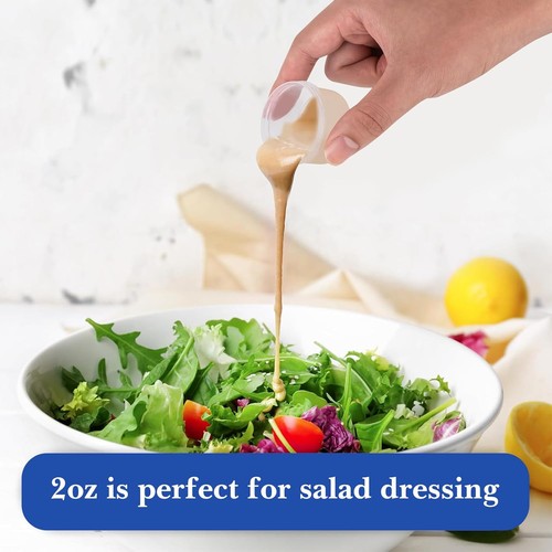 Linkidea 6 Packs Salad Dressing Container to Go, 1.1 oz Condiment Multicolor - Picture 5 of 6